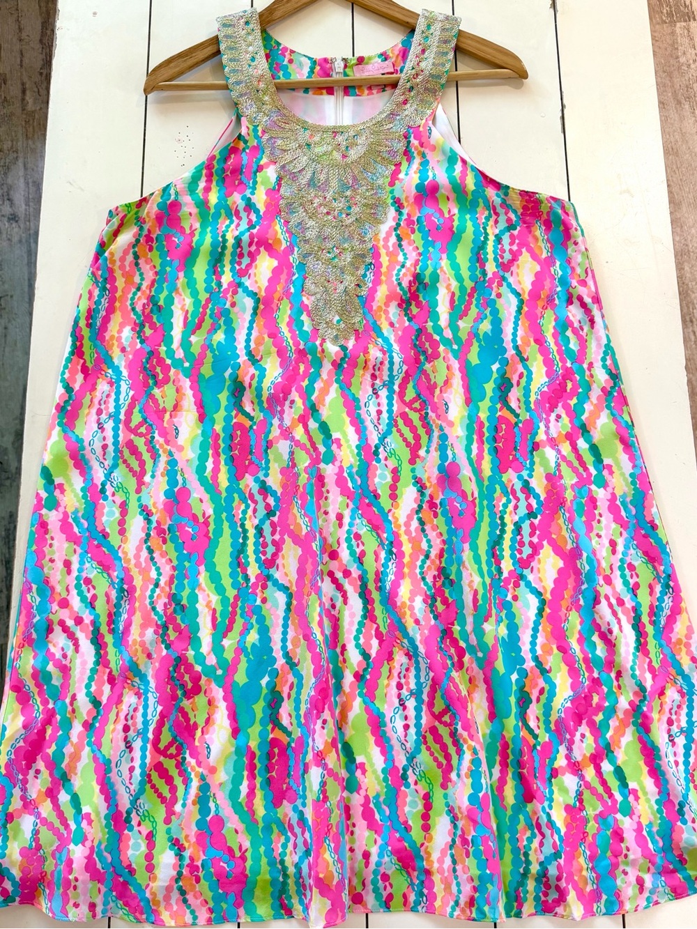 Lilly Pulitzer Cadence Dress, Dripping in Jewels size Large Wore once EUC